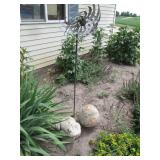 Outdoor metal stake wind spinner pl...
