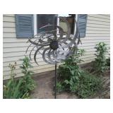 Outdoor metal stake wind spinner pl...