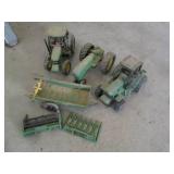 Plastic and die cast John Deere tra...