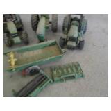 Plastic and die cast John Deere tra...