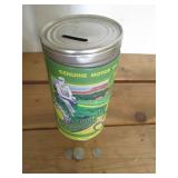 John Deere Tin advertisement bank...