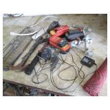 Table top flooring cutter, hammers,...