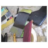 Large selection of sandpaper and pa...