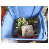 Wood craft boxes, faux floral picks...
