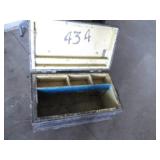 Vintage wood and metal footlocker s...