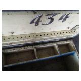 Vintage wood and metal footlocker s...