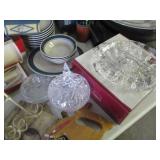 Vintage glass lidded candy dishes, ...