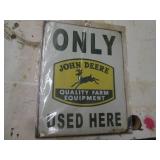 Metal 13x16in John Deere only sign...