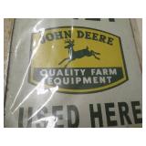 Metal 13x16in John Deere only sign...