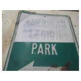 Metal American Legion Parking 18x24...