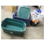 Bundle of assorted size lidded tote...