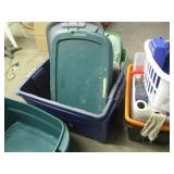 Bundle of assorted size lidded tote...