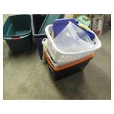 Bundle of assorted size lidded tote...