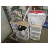 (3) Rolling 3-drawer organizers, Mu...