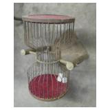 Vintage Metal bird cage hourglass s...