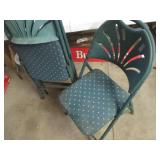 (3) Padded seat metal frame folding...