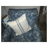 Pair of Dark Blue Floral upholstere...