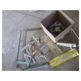 Corner clamps, masonry tools, measu...