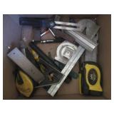 Corner clamps, masonry tools, measu...