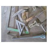 Corner clamps, masonry tools, measu...
