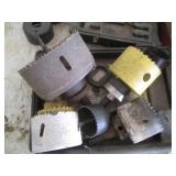 Variety of hole saw bits from assor...