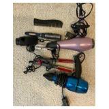 Hair dryers, flat iron bathroom accessories