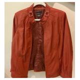 Bradley Burnt Orange Leather Women’s coat, by bradley bayou clothes