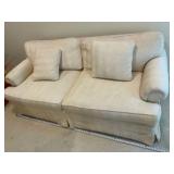 Gabberts cream/ivory sofa couch with cushions and accent pillows