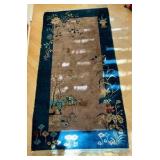 Antique Chinese Peking rug, flowers