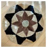 Round Fur Type rug handmade