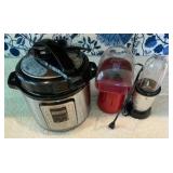 Misc kitchen items, air fryer, magic bullet, popcorn maker