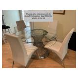 Set of 2 America Glenview white side chairs, white faux leatherette material