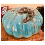 Art Glass light blue pumpkin figure