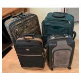 Group of various suitcases