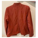 Bradley Burnt Orange Leather Women’s coat, by bradley bayou clothes
