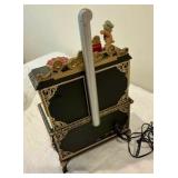 Collectable Resin Miniature Christmas doll house stove, music box, articulated