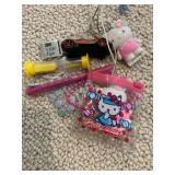 Hello kitty toys and car, misc