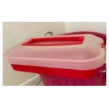 Bucket and various sterilite food storage items