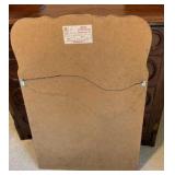 Wood framed mirror, decorative arts inc marked