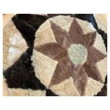 Round Fur Type rug handmade