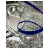 Leaded crystal candy dishes, pitcher, vase