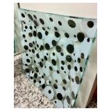 Glass polka dot platter