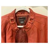 Bradley Burnt Orange Leather Women’s coat, by bradley bayou clothes