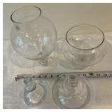 Glass covered candy dishes