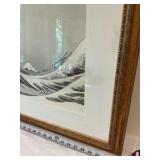 Framed reinterpretation of Hokusai