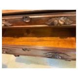 Victorian classic American wood dresser Handkerchief Drawers and distinct hand carved pulls