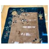 Antique Chinese Peking rug, flowers