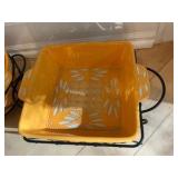 2 piece temptations pottery casserole set