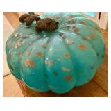 Art Glass light blue pumpkin figure