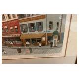 Signed lithograph titled "Hotel du bon dieu" by French artist Eliane Thierry